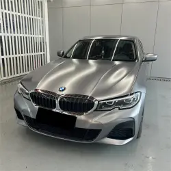Matte Metallic Titanium Grey Car Vinyl Wrap PET review Matte 02