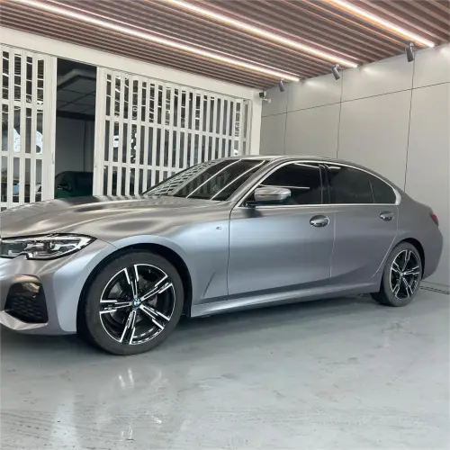 Matte Metallic Titanium Grey Car Vinyl Wrap PET review 