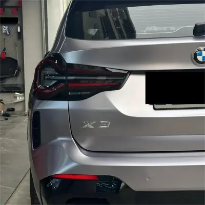 Matte Metallic Titanium Grey Car Vinyl Wrap PET review Little 02