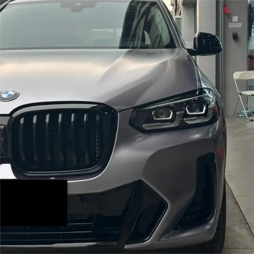 Matte Metallic Titanium Grey Car Vinyl Wrap PET review 