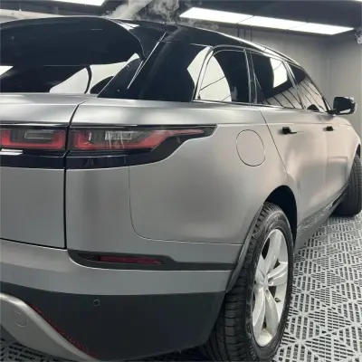 Matte Metallic Titanium Grey Car Vinyl Wrap PET review Titanium 03