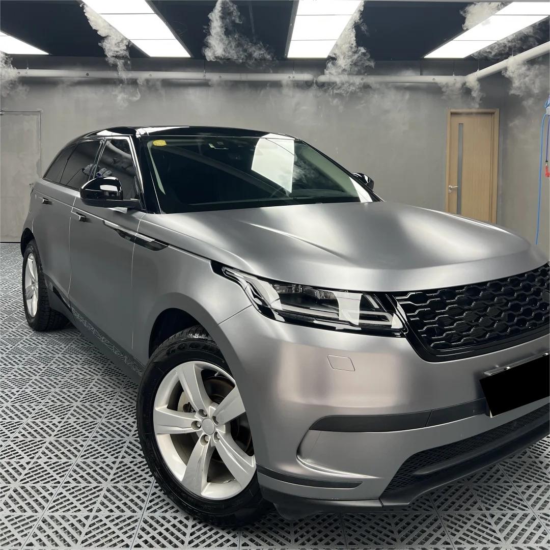 Matte Metallic Titanium Grey Car Vinyl Wrap PET review Titanium 00