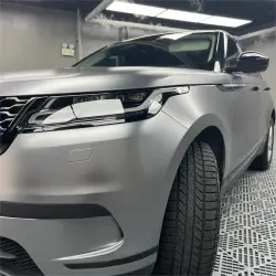 Matte Metallic Titanium Grey Car Vinyl Wrap PET review Titanium 05