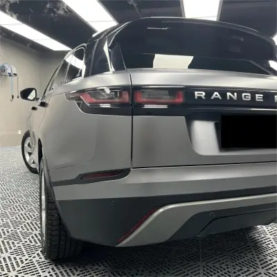 Matte Metallic Titanium Grey Car Vinyl Wrap PET review Titanium 05