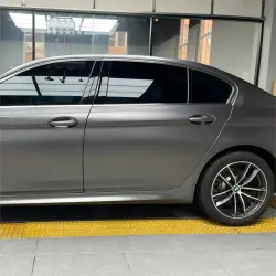 Matte Metallic Titanium Grey Car Vinyl Wrap PET review Naked 02