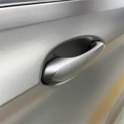 Matte Metallic Titanium Grey Car Vinyl Wrap PET review Naked 04