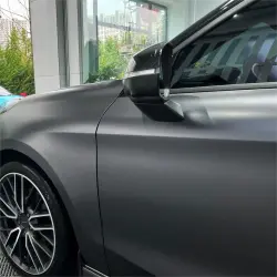 Matte Metallic Titanium Grey Car Vinyl Wrap PET review Great 01