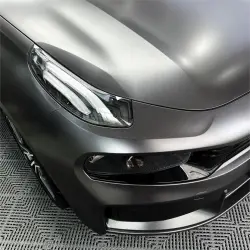 Matte Metallic Titanium Grey Car Vinyl Wrap PET review Great 03
