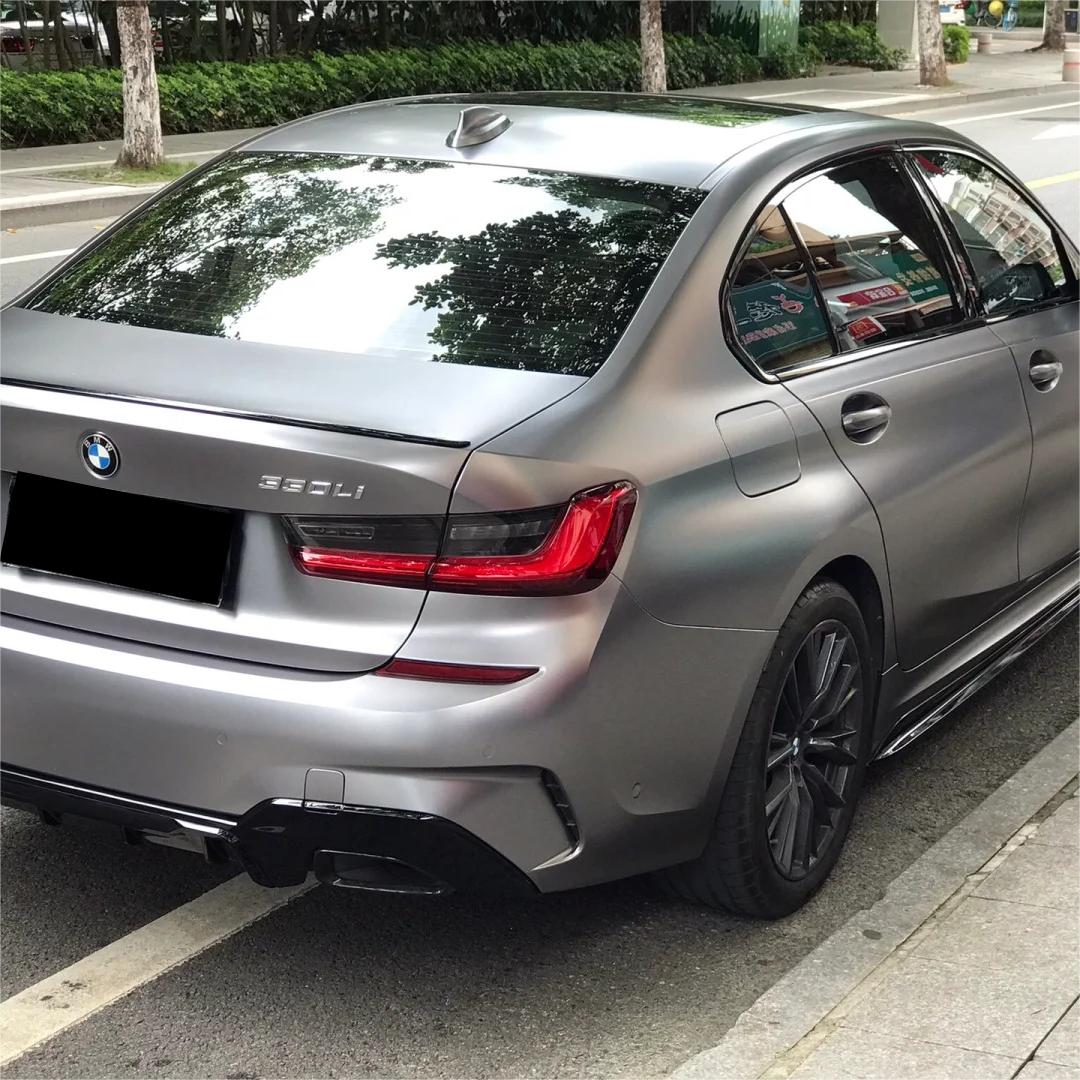 Matte Metallic Titanium Grey Car Vinyl Wrap PET review Silver 01