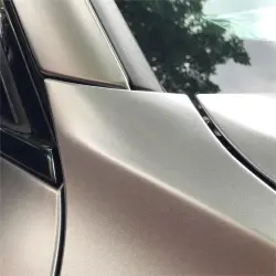 Matte Metallic Titanium Grey Car Vinyl Wrap PET review Silver 04