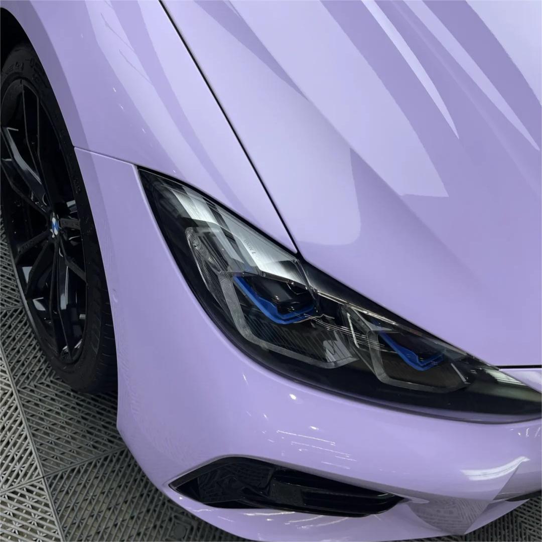 Gloss Voilet Light Purple Car Vinyl Wrap PET review Series 01