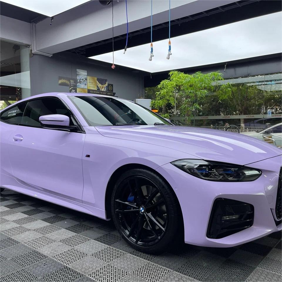 Gloss Voilet Light Purple Car Vinyl Wrap PET review Series 00