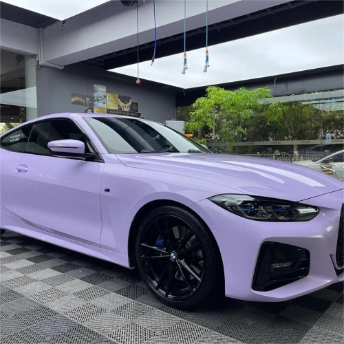 Gloss Voilet Light Purple Car Vinyl Wrap PET reviewed by