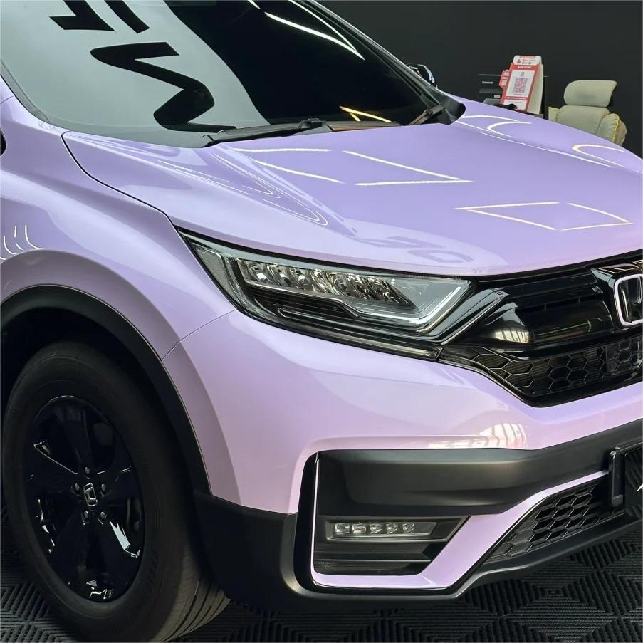 Gloss Voilet Light Purple Car Vinyl Wrap PET review Light 01