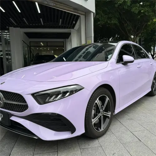 Gloss Voilet Light Purple Car Vinyl Wrap PET review 