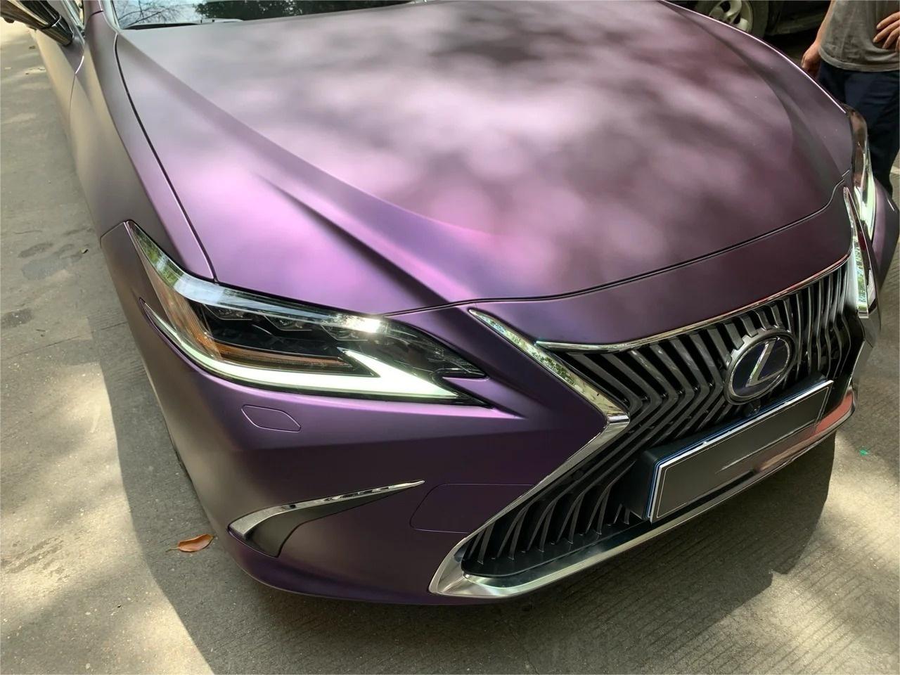 Ultra Matte Metallic Dark Purple Car Vinyl Wrap PET review John 01