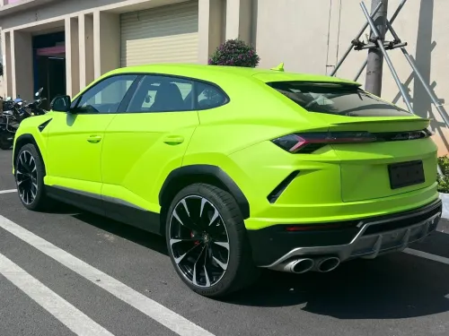 Matte Ultimate Flat Fluorescent Yellow Car Vinyl Wrap PET review 