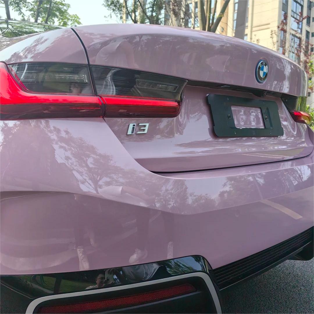 Gloss Rose Latte Pink Car Vinyl Wrap PET review Surprise 01