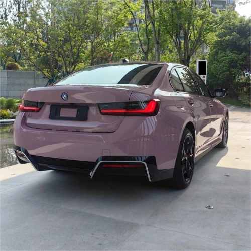 Gloss Rose Latte Pink Car Vinyl Wrap PET review 