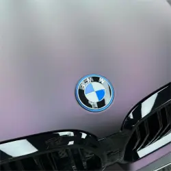 Ultra Matte Metallic Black Purple Car Vinyl Wrap review Black 03