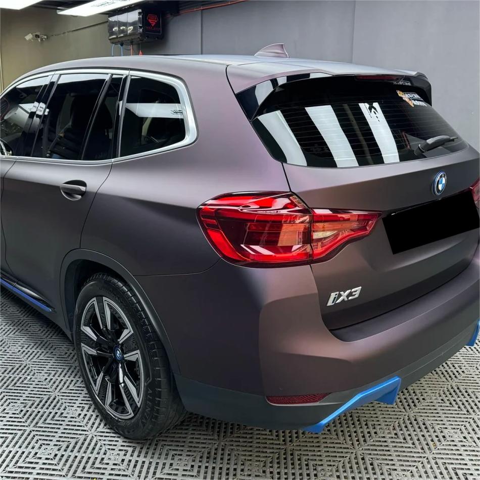 Ultra Matte Metallic Black Purple Car Vinyl Wrap review Black 04