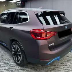 Ultra Matte Metallic Black Purple Car Vinyl Wrap review Black 05