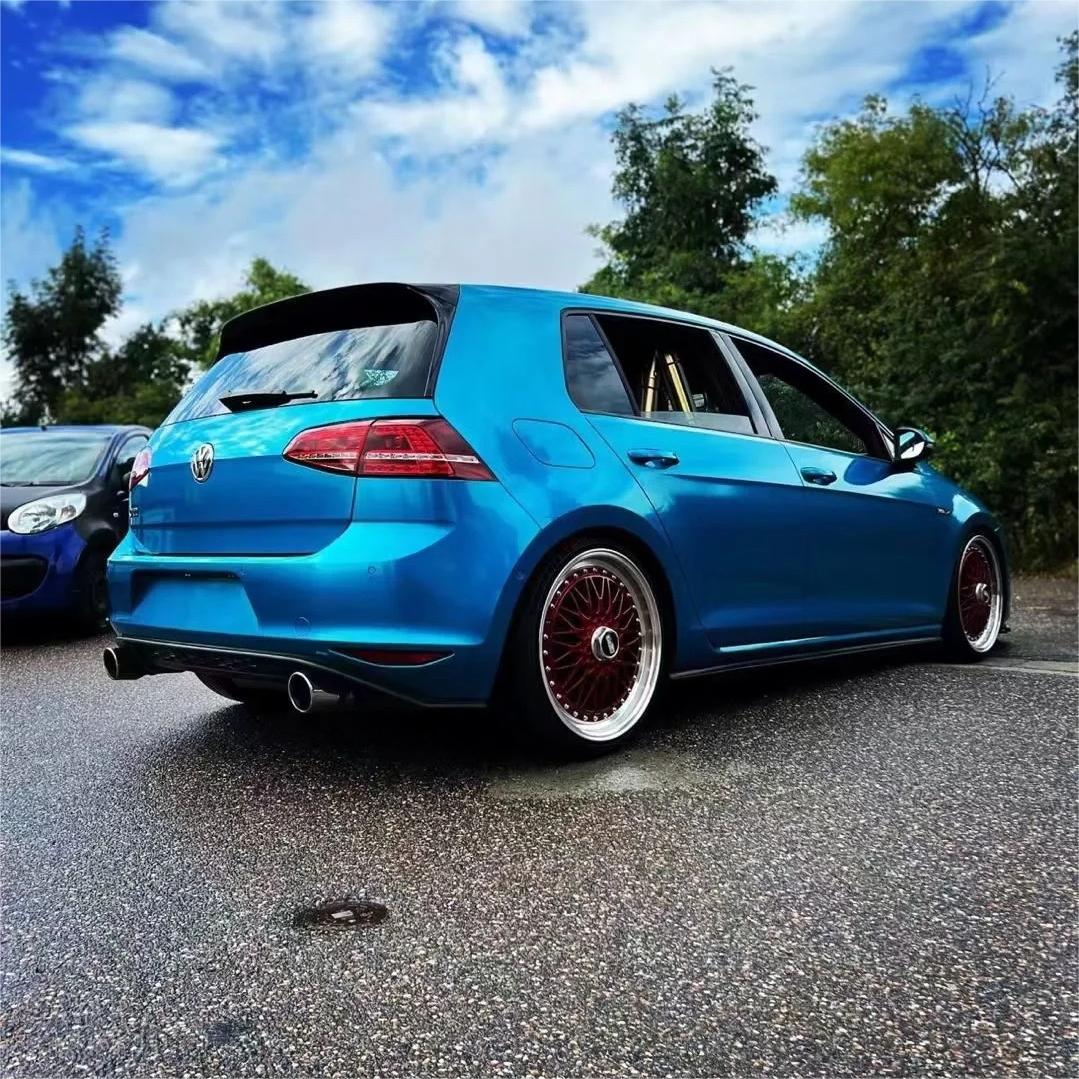 Gloss Metallic Atomic Teal Car Vinyl Wrap review Again 03