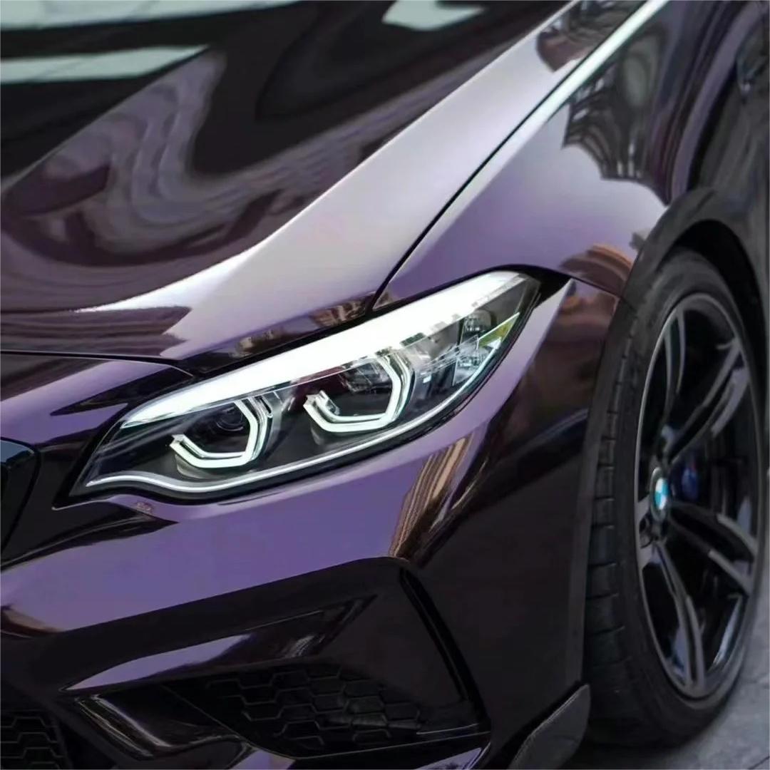 Gloss Metallic Gentian Purple Car Vinyl Wrap  PET review Brand 00