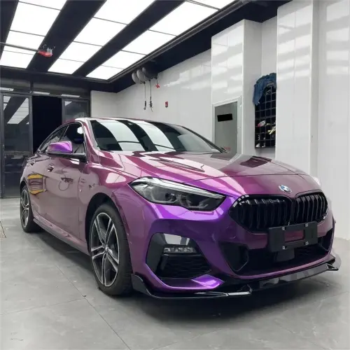 Gloss Metallic Grape Purple Car Vinyl Wrap PET review 