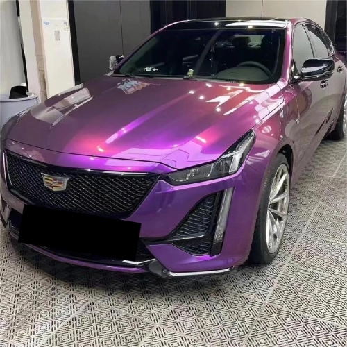 Gloss Metallic Grape Purple Car Vinyl Wrap PET reviewed by