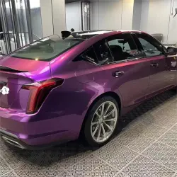 Gloss Metallic Grape Purple Car Vinyl Wrap PET review Soft 03