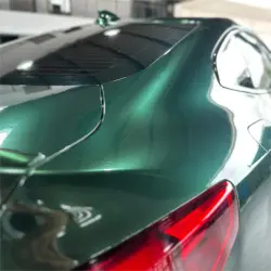Glossy Paint Metalic Midnight Green Car Vinyl Wrap  review Green 07