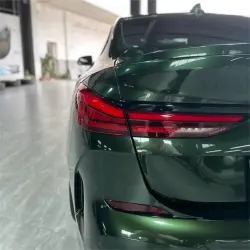 Glossy Paint Metalic Midnight Green Car Vinyl Wrap  review Green 06