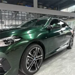 Glossy Paint Metalic Midnight Green Car Vinyl Wrap  review Green 04