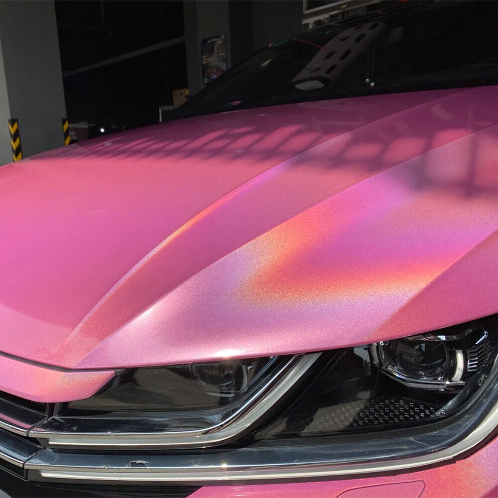 Gloss Metallic Rainbow Laser Pink Car Vinyl Wrap review Rainbow 00
