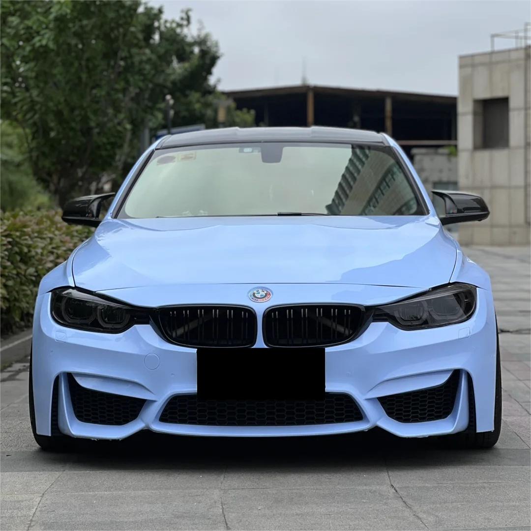 Gloss Macaron Baby Blue Car Vinyl Wrap PET review Indeed 02