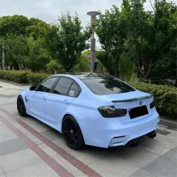 Gloss Macaron Baby Blue Car Vinyl Wrap PET review Indeed 05