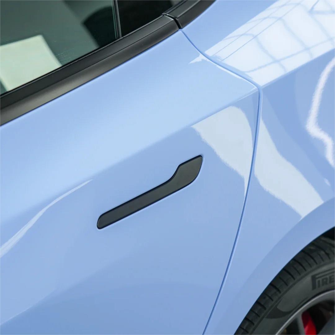 Gloss Macaron Baby Blue Car Vinyl Wrap PET review Macaron 04