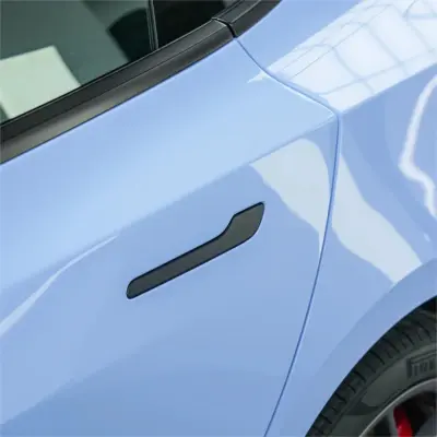 Gloss Macaron Baby Blue Car Vinyl Wrap PET review Macaron 04