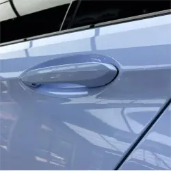 Gloss Macaron Baby Blue Car Vinyl Wrap PET review Right 04
