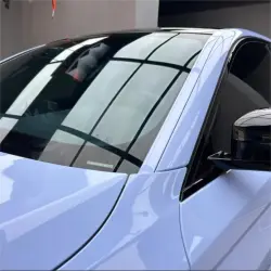 Gloss Macaron Baby Blue Car Vinyl Wrap PET review Right 03