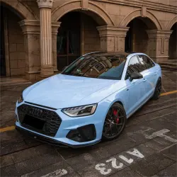 Gloss Macaron Baby Blue Car Vinyl Wrap PET review Ensure 02