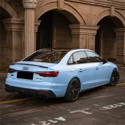 Gloss Macaron Baby Blue Car Vinyl Wrap PET review Ensure 03