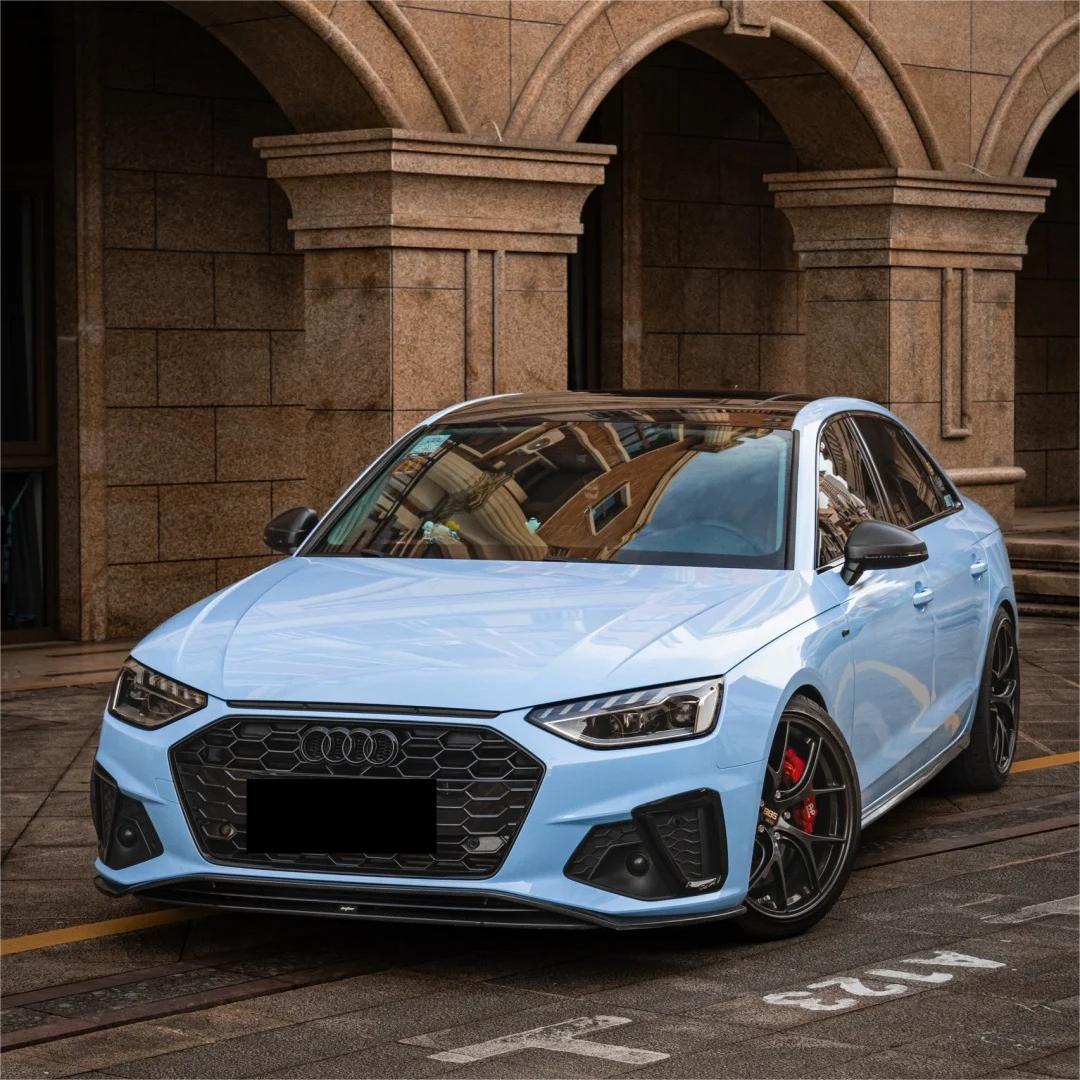 Gloss Macaron Baby Blue Car Vinyl Wrap PET review Ensure 04