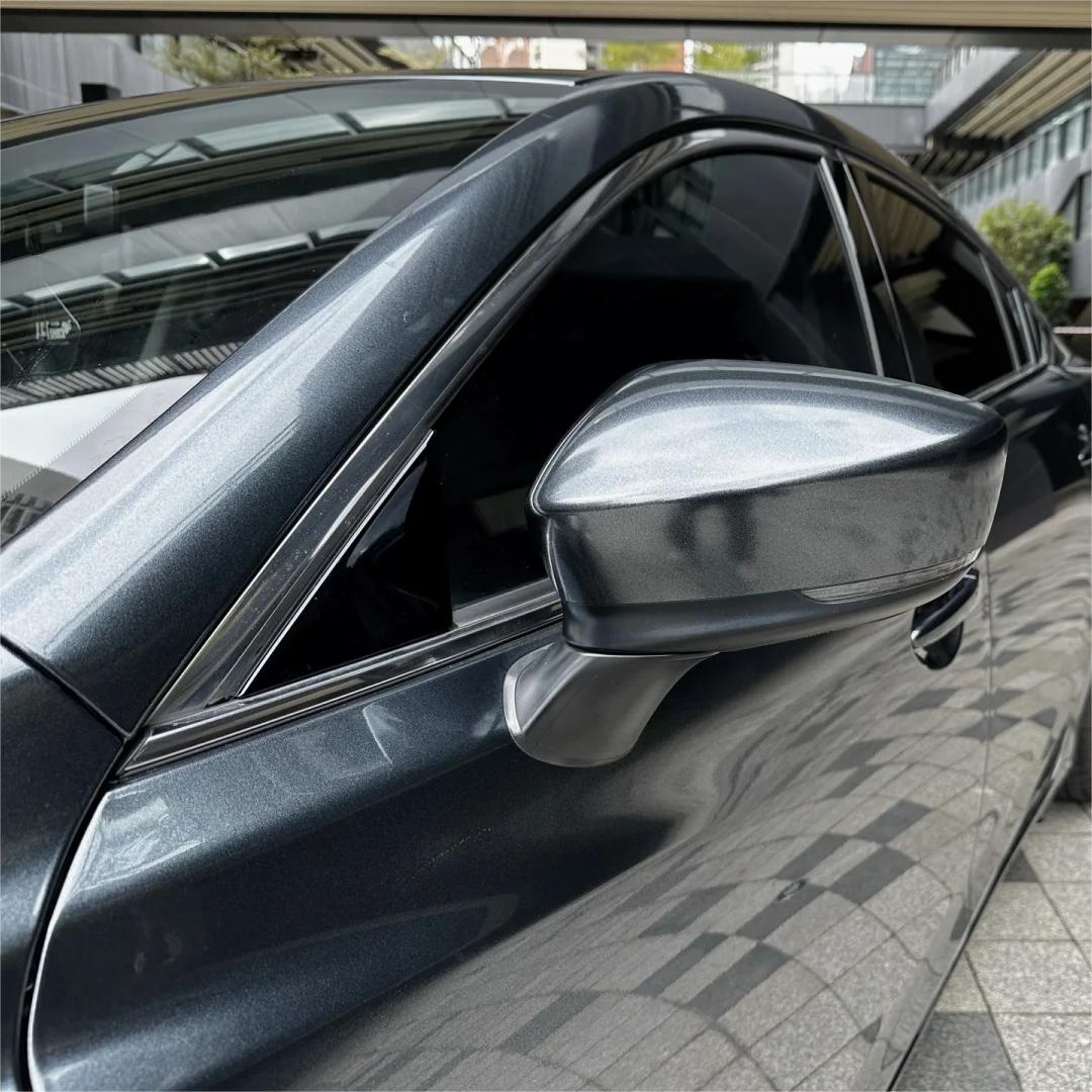 Gloss Metallic Charcoal Grey Car Vinyl Wrap PET review Grey 03