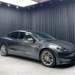 Gloss Metallic Charcoal Grey Car Vinyl Wrap PET review Rapid 04