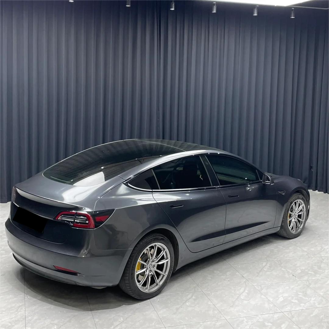 Gloss Metallic Charcoal Grey Car Vinyl Wrap PET review Rapid 04