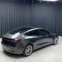 Gloss Metallic Charcoal Grey Car Vinyl Wrap PET review Rapid 05