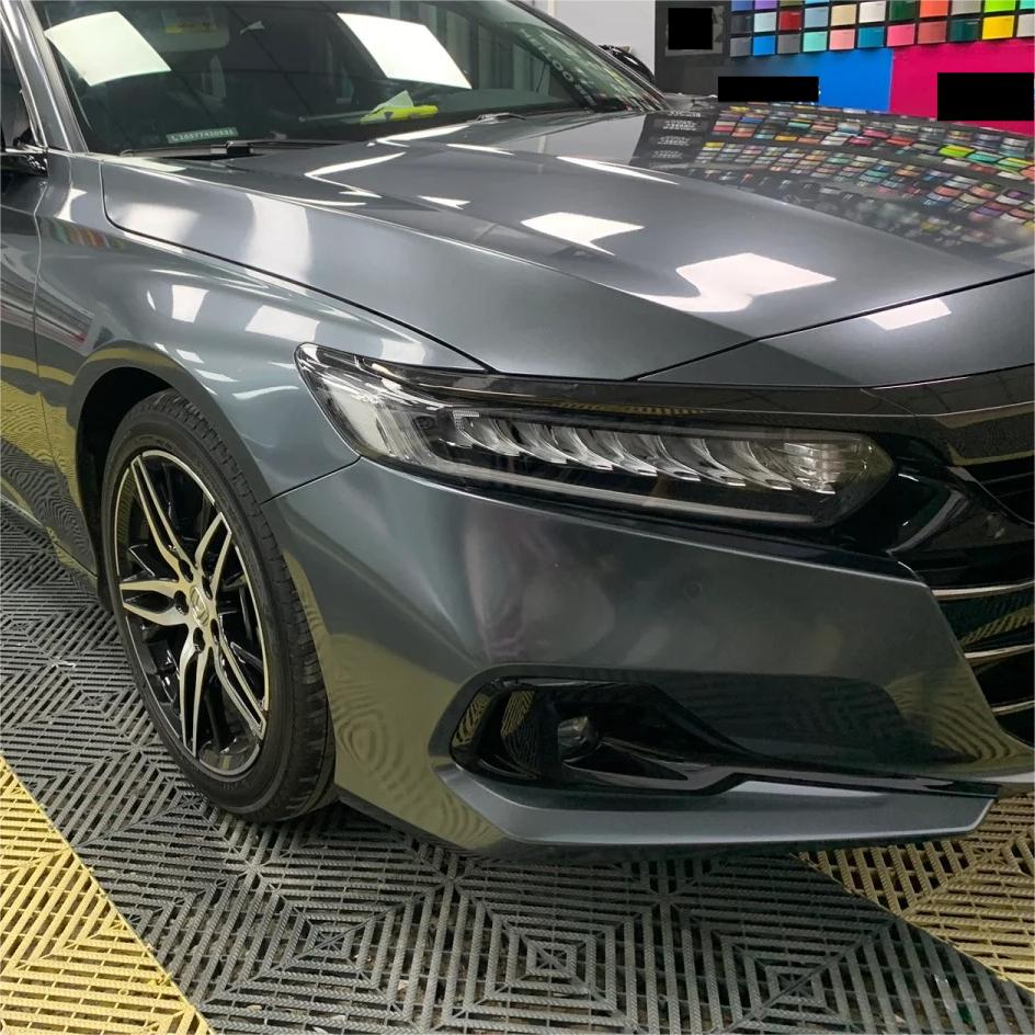 Gloss Metallic Charcoal Grey Car Vinyl Wrap PET review Exact 00