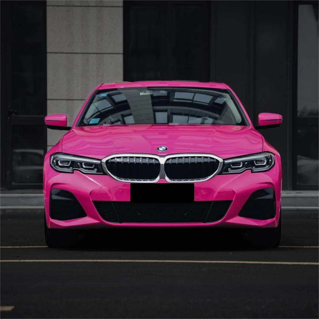 Gloss Crystal Rose Red Car Vinyl Wrap PET review Paint 01